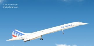 65,000-piece LEGO Concorde from Brickvention