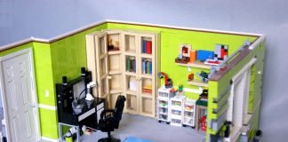 Detailed LEGO Bedroom model serves as a memory
