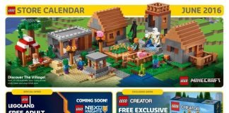 June 2016 LEGO Store Calendar