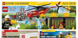 July LEGO Store Calendar Details