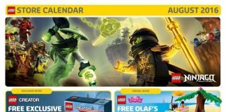 August LEGO Brand Store Calendar
