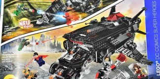 3 Justice League movie sets shown in German LEGO catalog