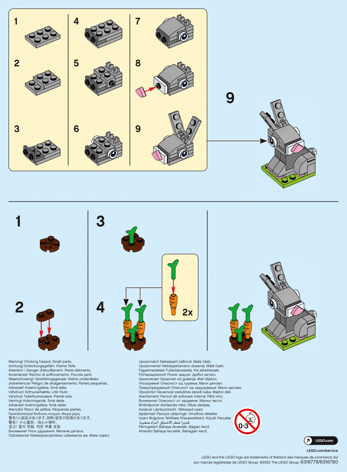 Lego Mini Build Rabbit April 2020 Mini Build - Easter Rabbit - Brick Brains