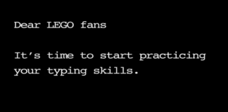 “Start Practicing Your Typing” – Says LEGO