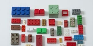 Bricks on Display: a collection of interlocking building bricks