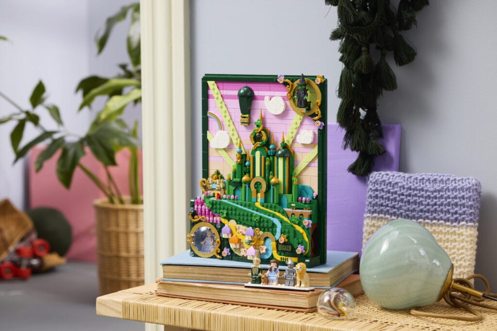 Image of the new LEGO Wicked art set displayed on a table