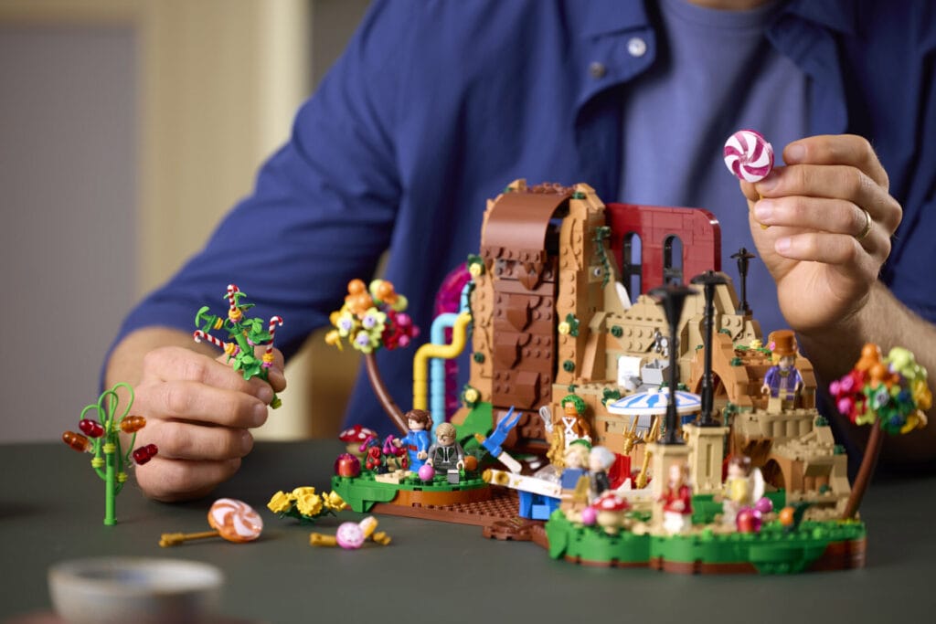 LEGO Ideas Willy Wonka & the Chocolate Factory Set Brings Pure Imagination to Life 5 21360 Lifestyle Build 06