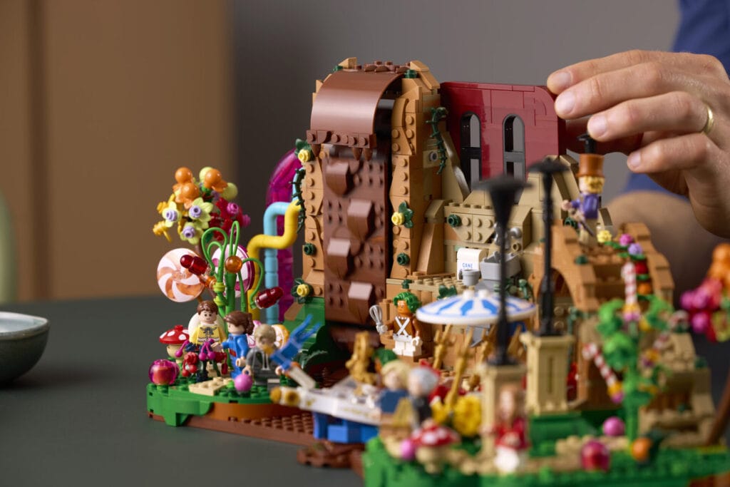 LEGO Ideas Willy Wonka & the Chocolate Factory Set Brings Pure Imagination to Life 9 21360 Lifestyle Build 09