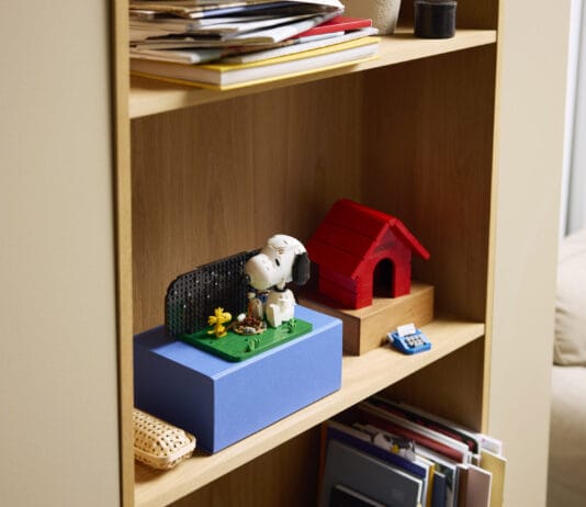 LEGO Snoopy’s Doghouse Brings Peanuts to Bricks for the First Time LEGO Snoopy's Doghouse sits on a bookshelf